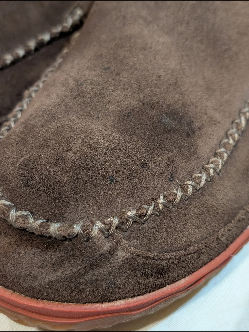 L.L. Bean Dark Brown Suede Slip-On Moccasin Loafers